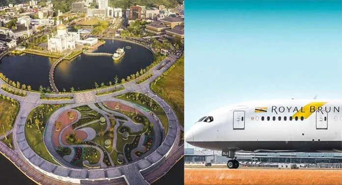 Plan to travel all over Brunei in a matter of hours while having lunch in the air