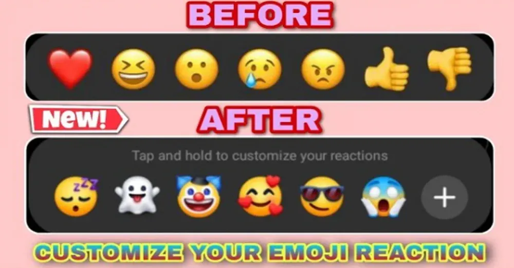 Messenger will change the Reply Reaction to a custom Emoji