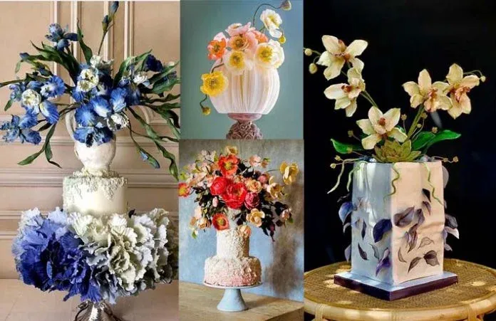 Beautiful cakes that can be mistaken for vases or bouquets
