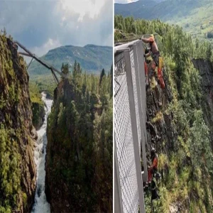 A small bridge in Norway that can be irritating and frightening even when you have to cross