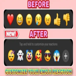 Messenger will change the Reply Reaction to a custom Emoji