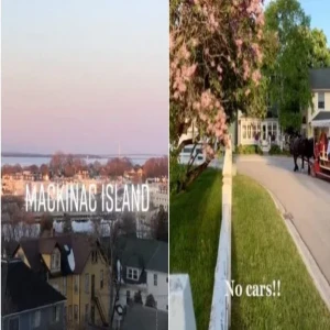 A small island town where no cars are used to protect the environment